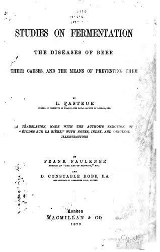 Cover for Studies on fermentation.