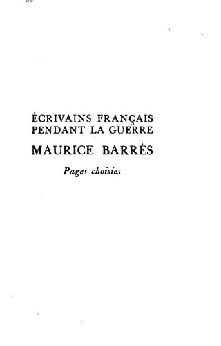 Cover for Pages choisies