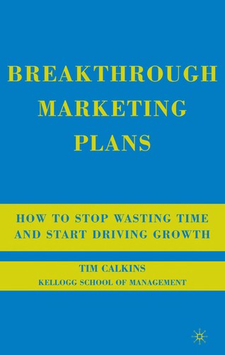 Cover for Breakthrough marketing plans