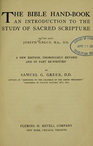 Cover for Bible hand-book