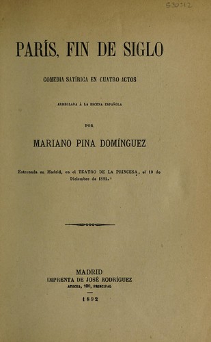 Cover for París, fin de siglo