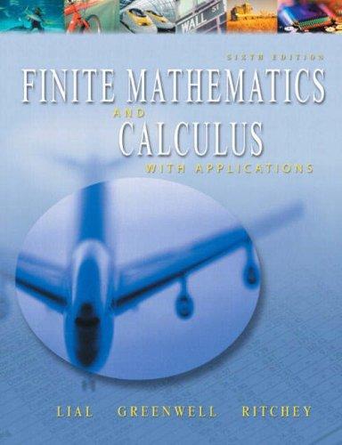 Cover for Finite mathematics and calculus with applications.