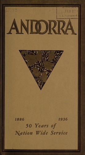Cover for Andorra 1886-1936, 50 years of nation wide service