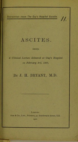 Cover for Ascites