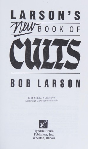 Cover for Larson's new book of cults