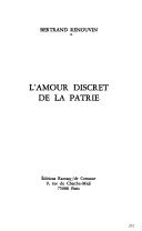 Cover for L' amour discret de la patrie