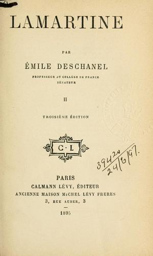 Cover for Lamartine.