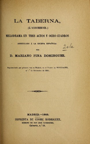 Cover for La taberna