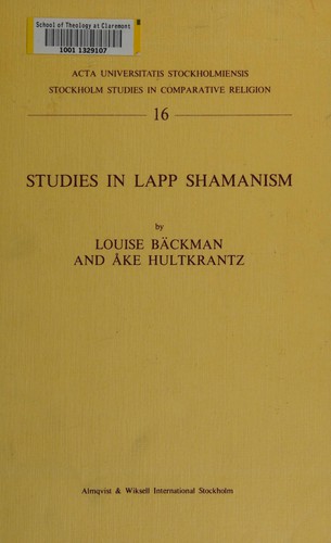 Cover for Studies in Lapp shamanism