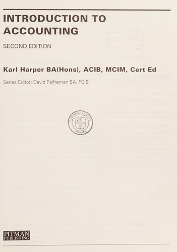 Cover for Introduction to Accounting