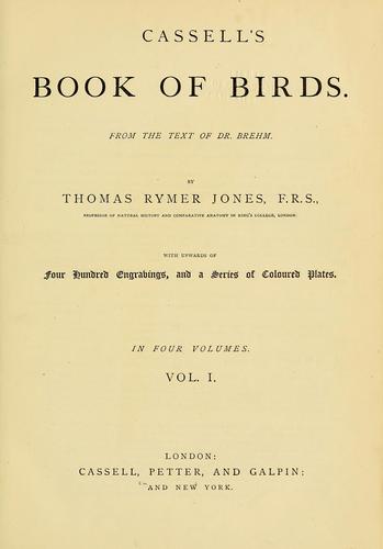 Cover for Cassell's book of birds