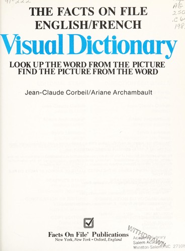 Cover for The Stoddart English / French Visual Dictionary