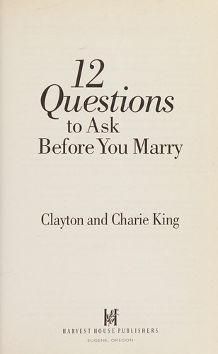 Cover for 12 questions to ask before you marry