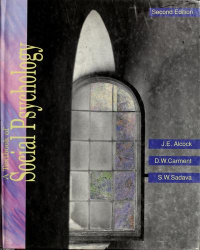 Cover for A textbook of social psychology