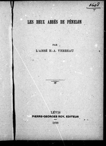 Cover for Les deux abbés de Fénelon