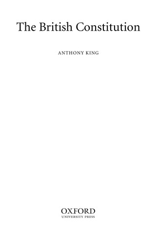 Cover for BRITISH CONSTITUTION.