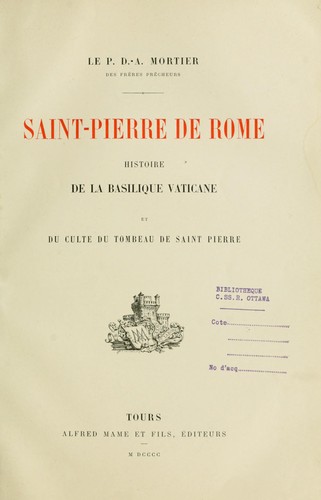 Cover for Saint-Pierre de Rome