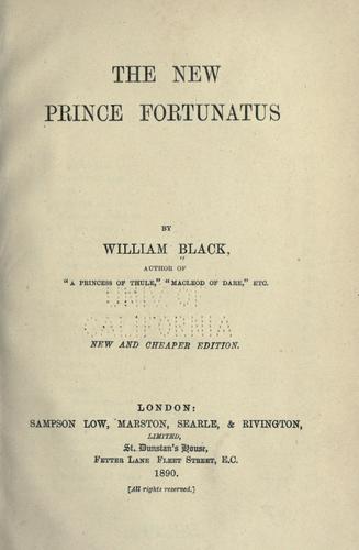 Cover for The new Prince Fortunatus