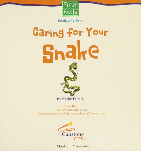 Cover for Caring for your snake