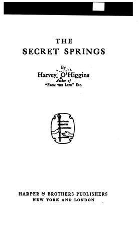 Cover for The secret springs