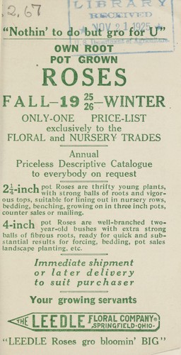 Cover for Own root, pot grown roses