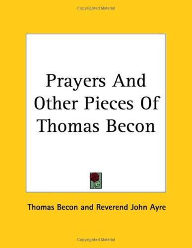 Cover for Prayers and Other Pieces of Thomas Becon