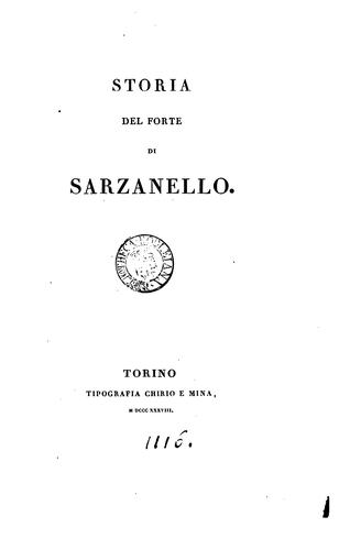 Cover for Storia del forte di Sarzanello [by C. Promis].