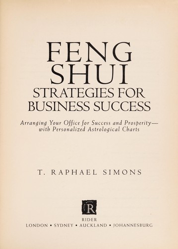 Cover for Feng shui strategies for business success
