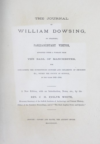 Cover for The journal of William Dowsing