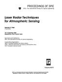 Cover for Laser radar techniques for atmospheric sensing