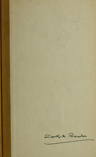 Cover for Dorothy Richardson