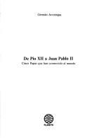 Cover for De Pío XII a Juan Pablo II