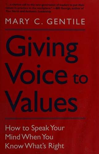 Cover for Giving voice to values