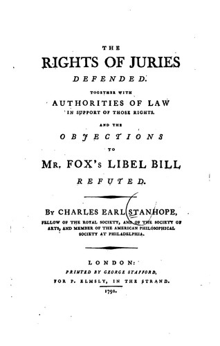 Cover for The rights of juries defended