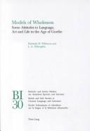 Cover for Models of wholeness