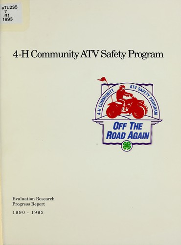 Cover for 4-H community ATV safety program