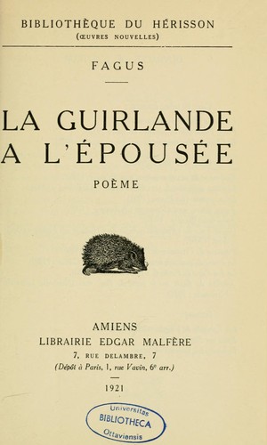 Cover for La guirlande à l'épousée