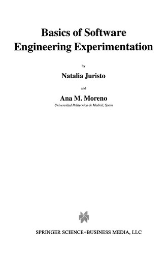 Cover for Basics of Software Engineering Experimentation