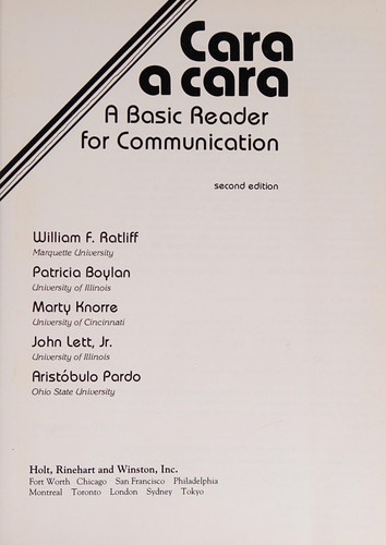 Cover for Cara a cara