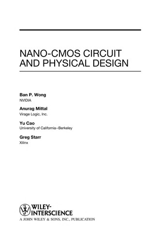 Cover for Nano-CMOS circuit and physical design