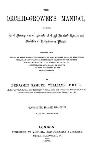 Cover for The orchid-growers manual, containing brief descriptions of upwards of eight hundred species and varieties of orchidaceous plants
