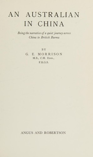 Cover for An Australian in China
