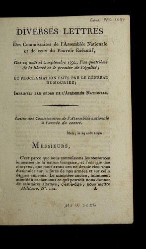 Cover for Diverses lettres