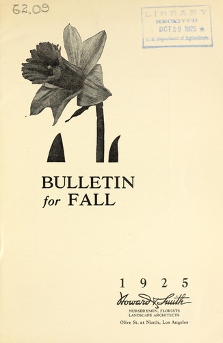 Cover for Bulletin for fall 1925 [catalog]