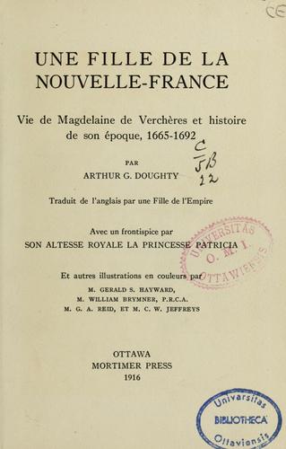Cover for Une fille de la Nouvelle-France