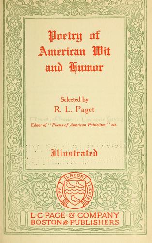 Cover for The poetry of American wit and humor