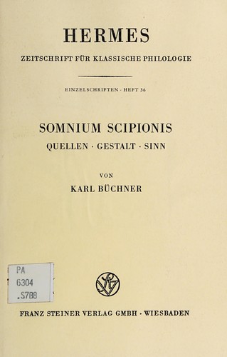 Cover for Somnium Scipionis