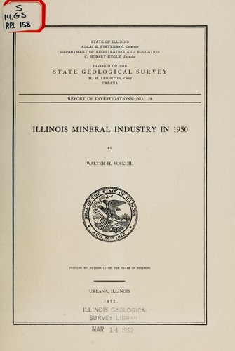 Cover for Illinois mineral industry in 1950