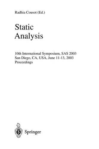 Cover for Static analysis