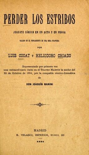 Cover for Perder los estribos